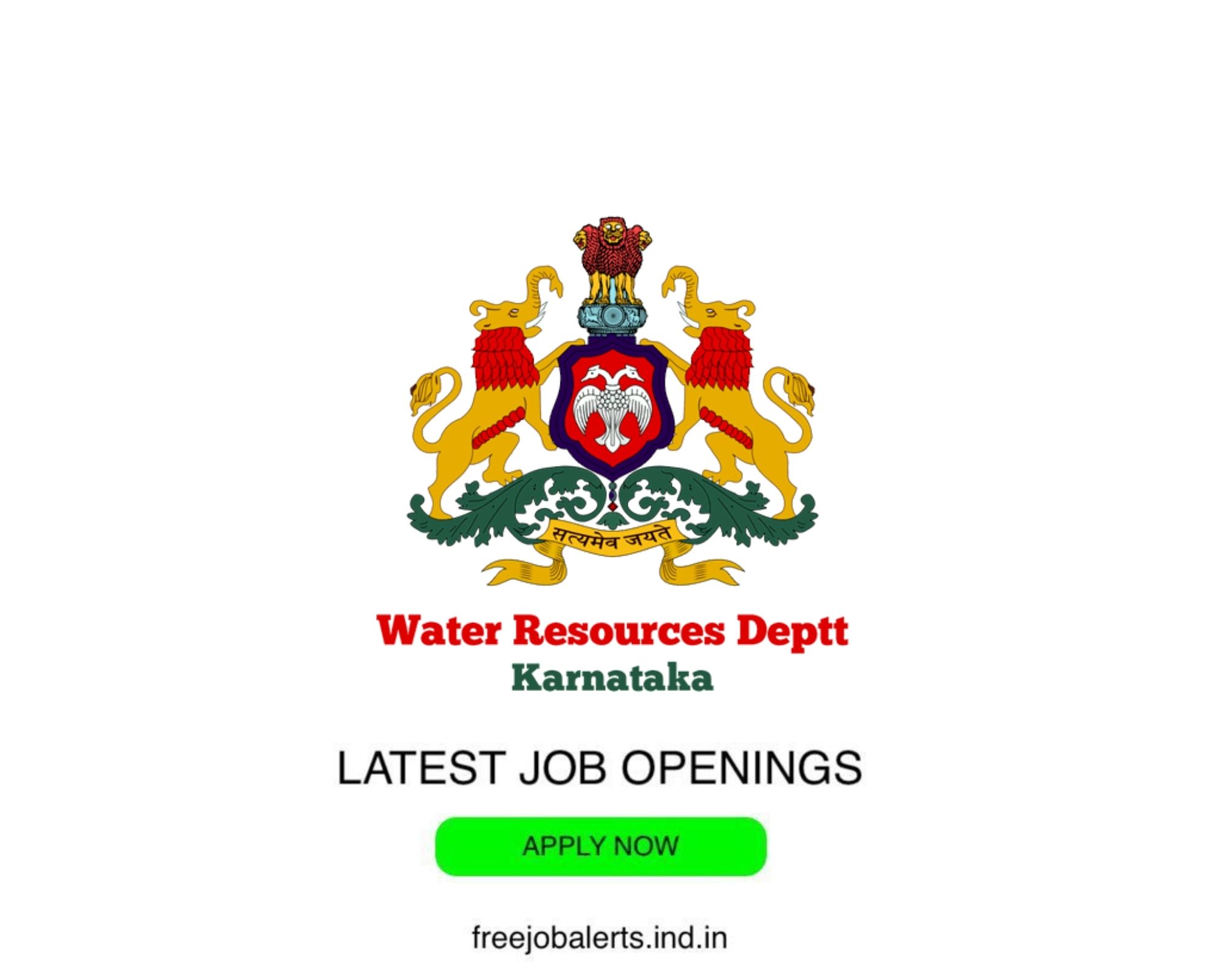 Karnataka Water Resources Department- Latest Govt job openings - Free job alerts, Indian Govt Jobs