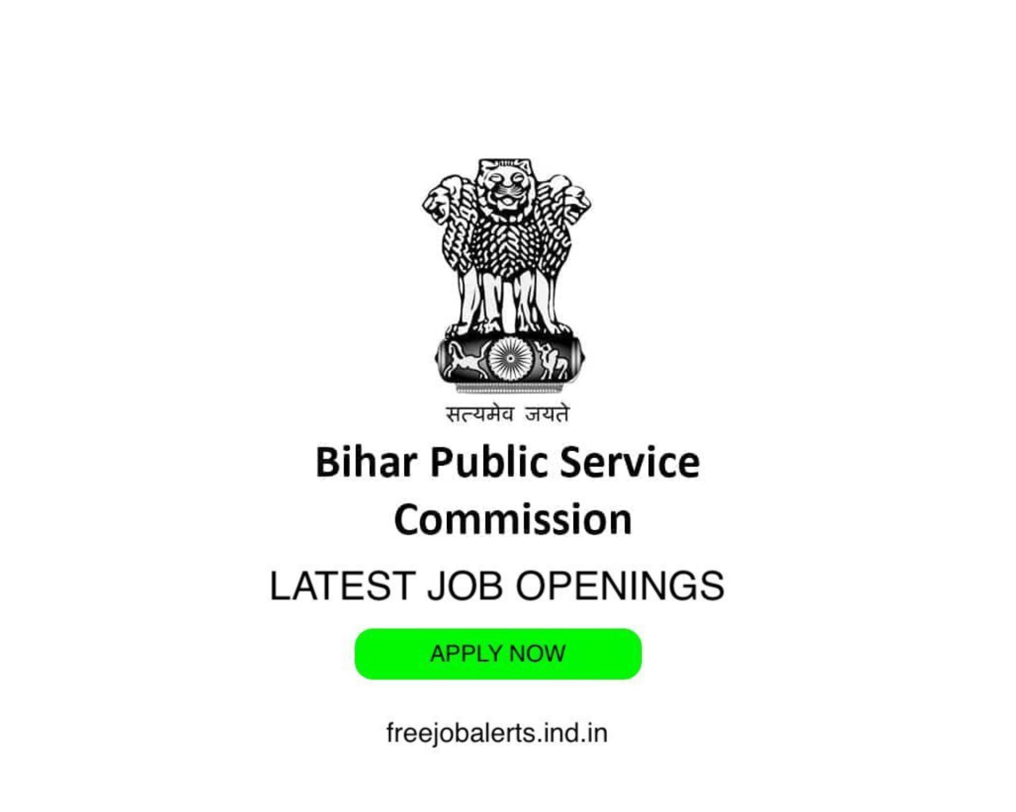 BSPC - Bihar Public Service Commission - Latest Govt job openings - Free job alerts, Indian Govt Jobs